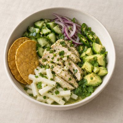 Aguachile chicken bowl