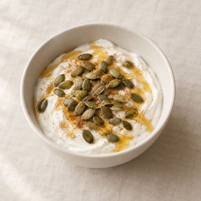 Yogurt, pepitas & honey